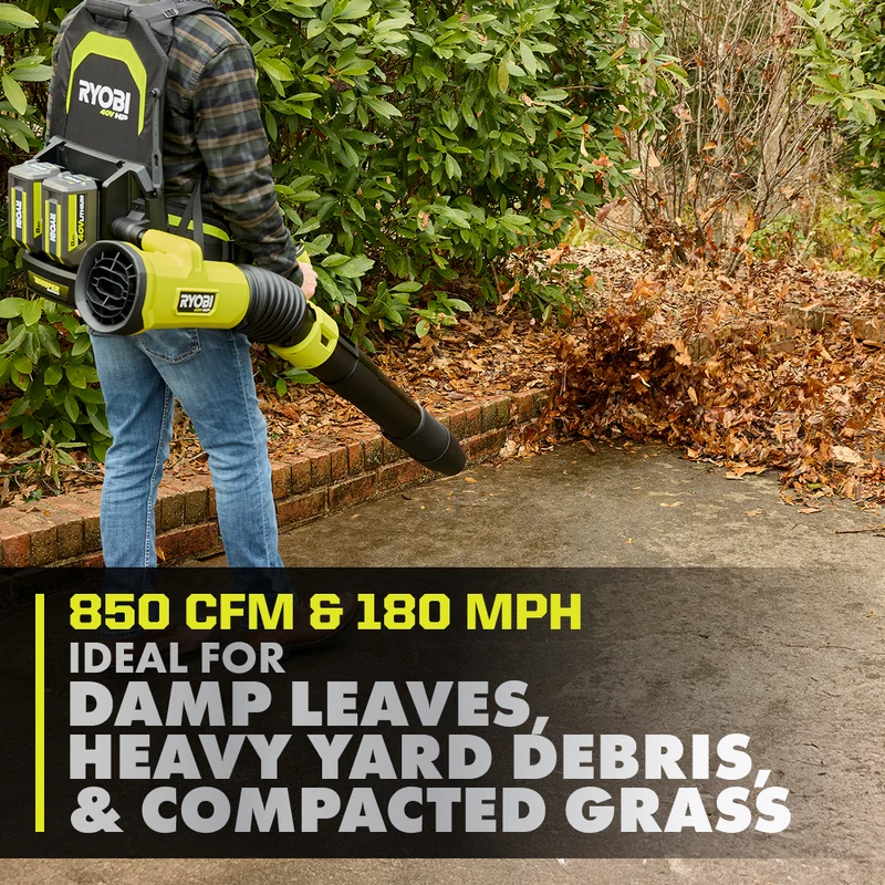 40V HP Brushless 850 CFM Backpack Blower Kit