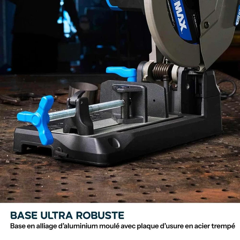 Pack Evolution : Scie à tronçonner de 355mm Evolution S355CPS Gen 2 pour métaux avec lame EvoMax + Support mobile pliable tout-terrain à vérin
