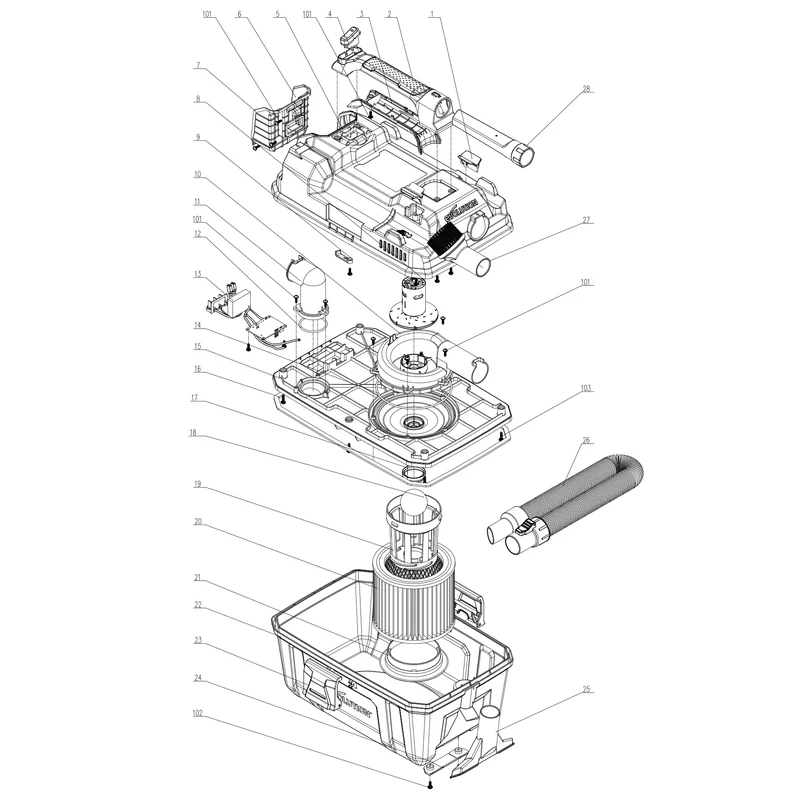 R11VAC-Li Aspirateur sans fil Pièces détachées
