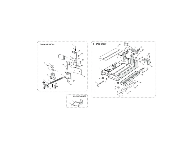Evolution S355CPS Scie à tronçonner - Pièces détachées (Section de base)
