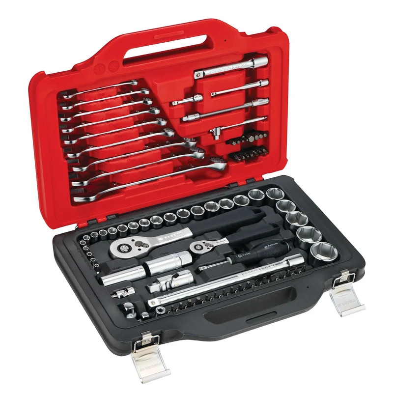 [RSL.151-EPW82PB] Coffret cliquet-douilles 1/4" & 1/2" + clés mixtes 40B. Twin Box - 82 pièces