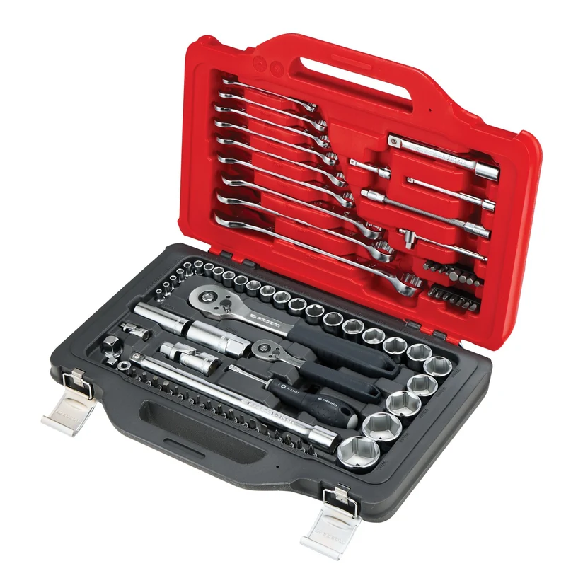 [RSL.151-EPW82PB] Coffret cliquet-douilles 1/4" & 1/2" + clés mixtes 40B. Twin Box - 82 pièces