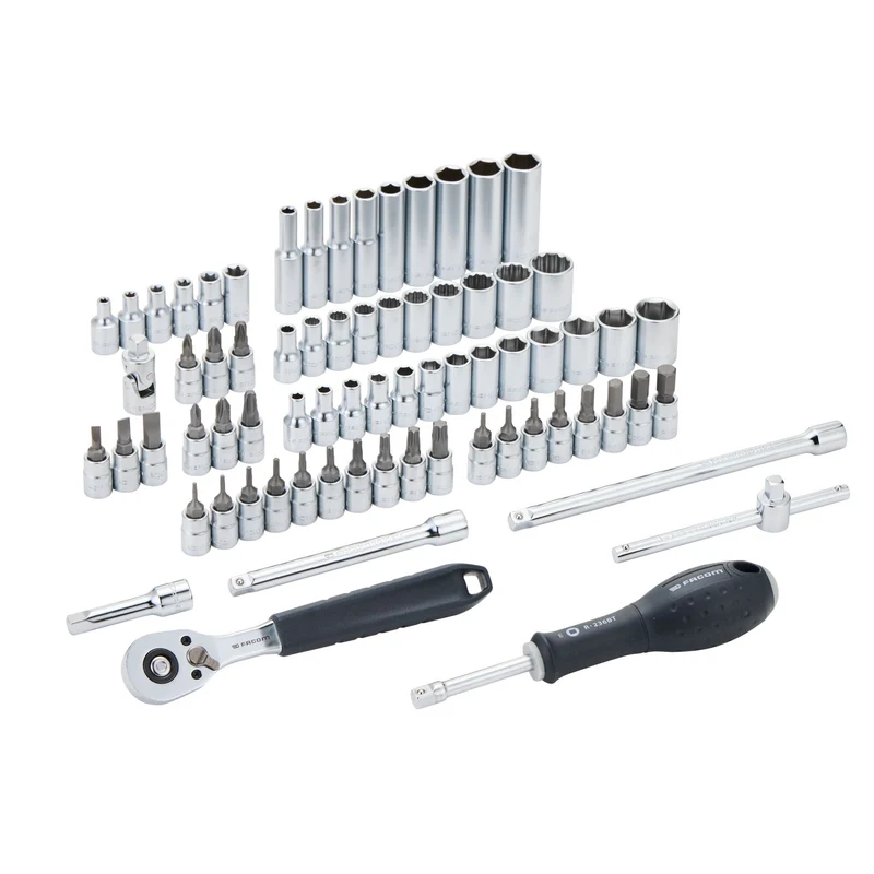 [RL.151-EP72PB] Coffret cliquet-douilles 1/4" Twin Box - 72 pièces