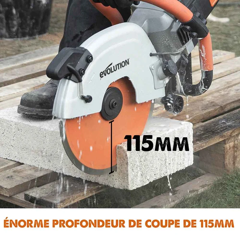 Pack Evolution : Scie à béton électrique 300mm R300DCT+ avec Lame diamant premium + Pompe à eau 15L à pédale