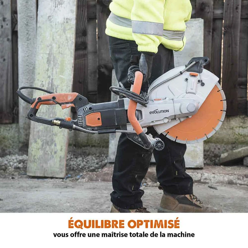 Pack Evolution : Scie à béton électrique 300mm R300DCT+ avec Lame diamant premium + Pompe à eau 15L à pédale