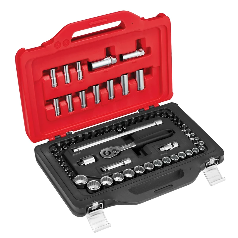 [JL.151-EP62PB] Coffret cliquet-douilles 3/8 Twin Box - 62 pièces