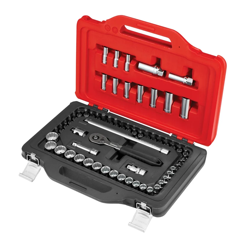 [JL.151-EP62PB] Coffret cliquet-douilles 3/8 Twin Box - 62 pièces