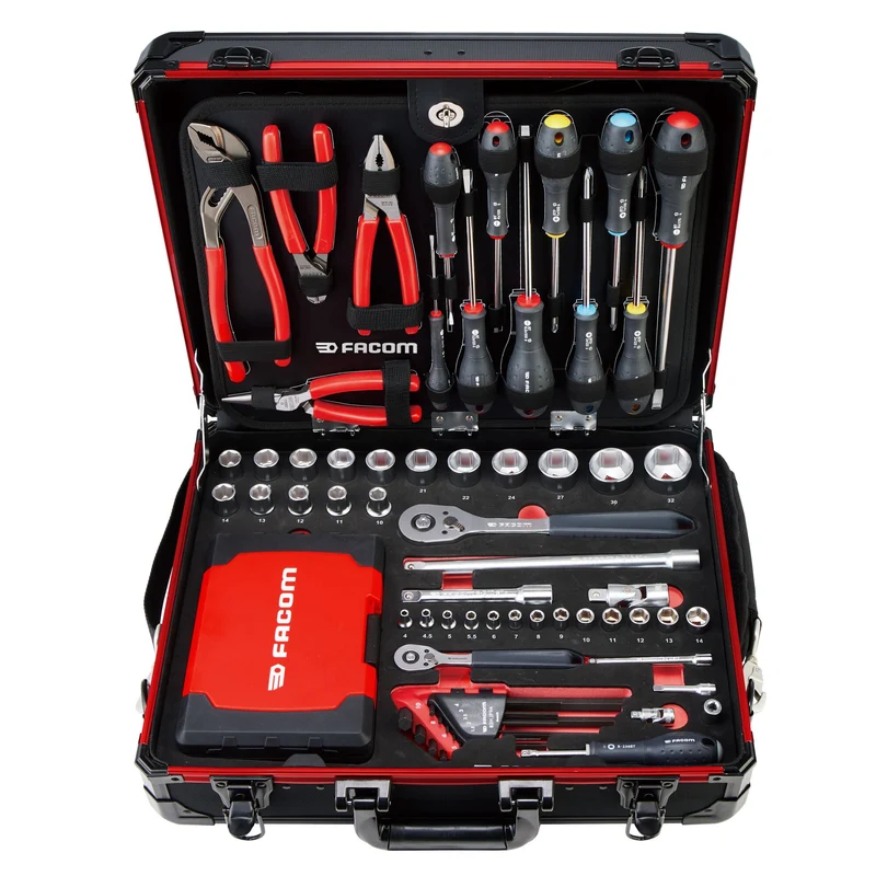 [BV.GMS181PB] Valise de maintenance en aluminium avec une sélection d'outils (181 pièces)