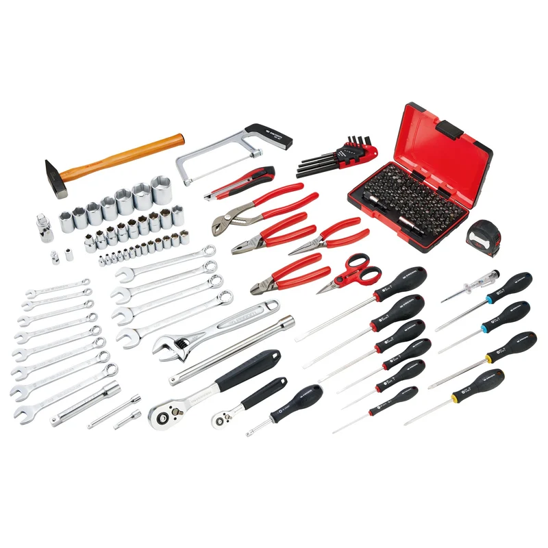 [BV.GMS181PB] Valise de maintenance en aluminium avec une sélection d'outils (181 pièces)