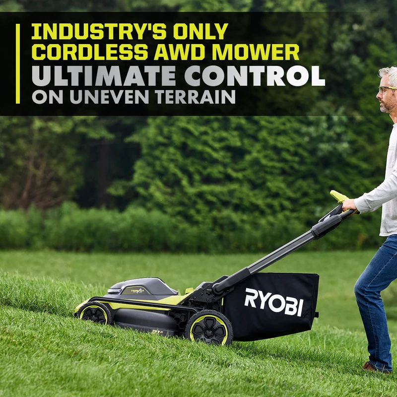 40V HP Brushless 21" Self-Propelled All-Wheel Drive Multi-Blade Mower Kit