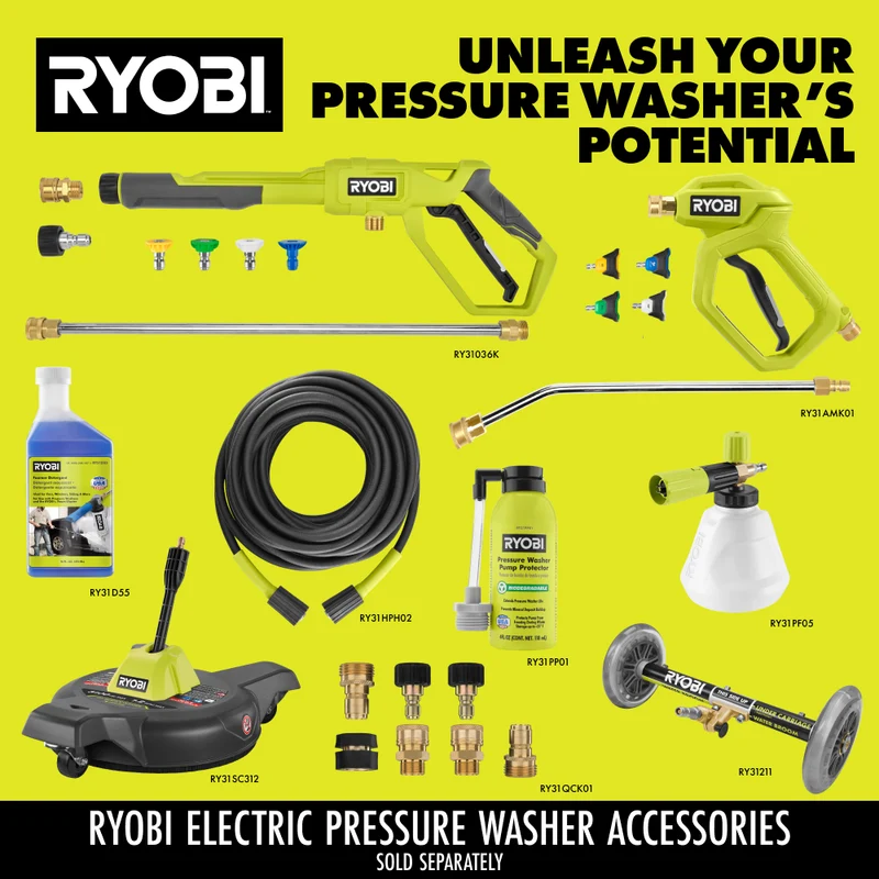 2100 PSI 1.2 GPM Electric Pressure Washer