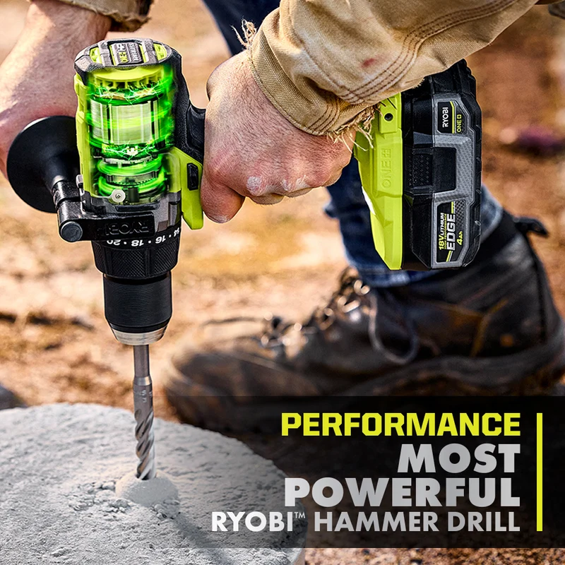 18V ONE+ HP BRUSHLESS CORDLESS 2-TOOL HAMMER DRILL / DRIVER, IMPACT DRIVER, 4.0 Ah, 2.0 Ah BATTERY, CHARGER, AND BAG