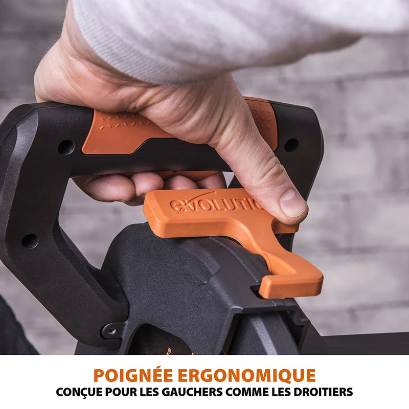 Scie à onglet électrique 255mm Evolution R255SMS+ avec Lame multi-matériaux TCT