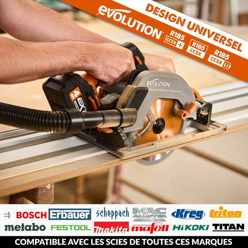 Guide de coupe universel 1,4m Evolution ST1400-G2 pour scie circulaire (GRADE B)