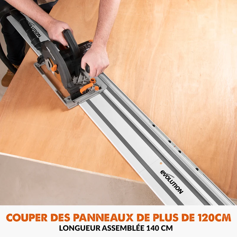 Guide de coupe universel 1,4m Evolution ST1400-G2 pour scie circulaire (GRADE B)