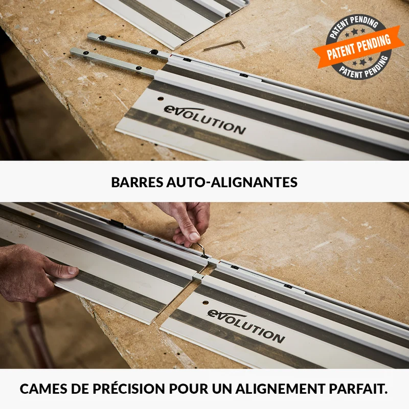 Guide de coupe universel 1,4m Evolution ST1400-G2 pour scie circulaire (GRADE B)