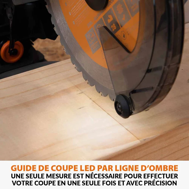 Scie à onglet de 255mm sans fil double biseau R255SMS-DB-Li avec lame multi-matériaux TCT et batteries 8Ah avec double chargeur