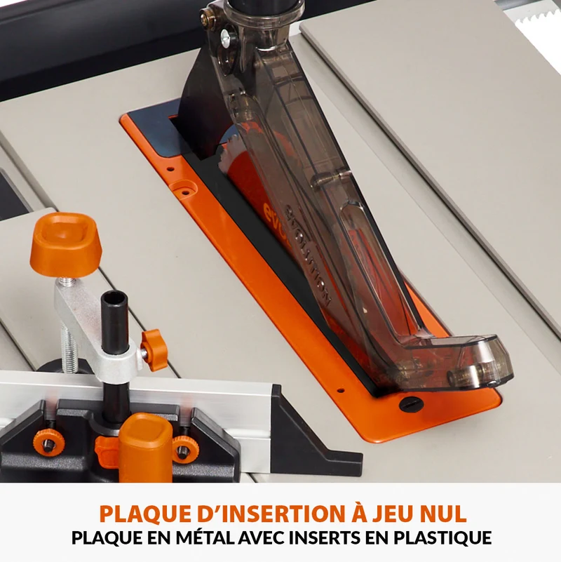 Pack Evolution : Scie sur table Evolution R255TBL+ PRO 255mm 1800W avec lame multi-matériaux TCT