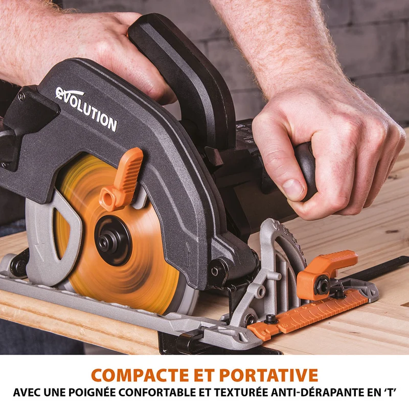 Scie circulaire 185mm Evolution R185CCS avec lame multi-matériaux TCT (GRADE B)