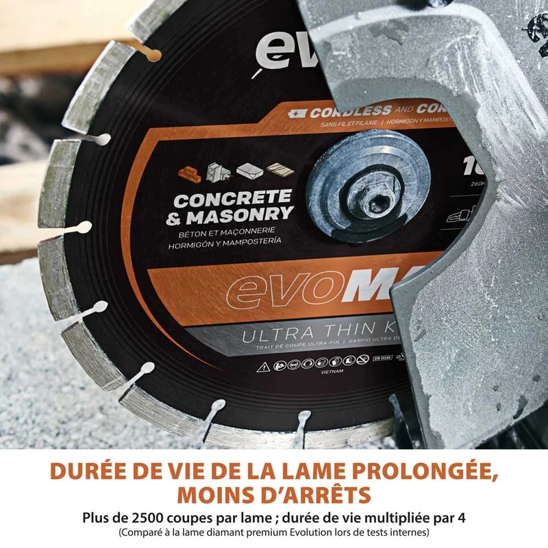 Pack Evolution : Scie à béton sans fil R260DCT-Li avec lame diamant EVOMAX + pompe à eau 15L manuelle