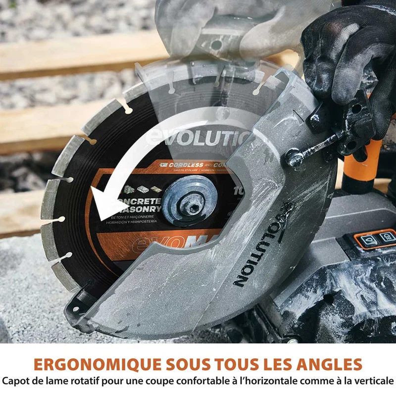 Pack Evolution : Scie à béton sans fil R260DCT-Li avec lame diamant EVOMAX + pompe à eau 15L manuelle