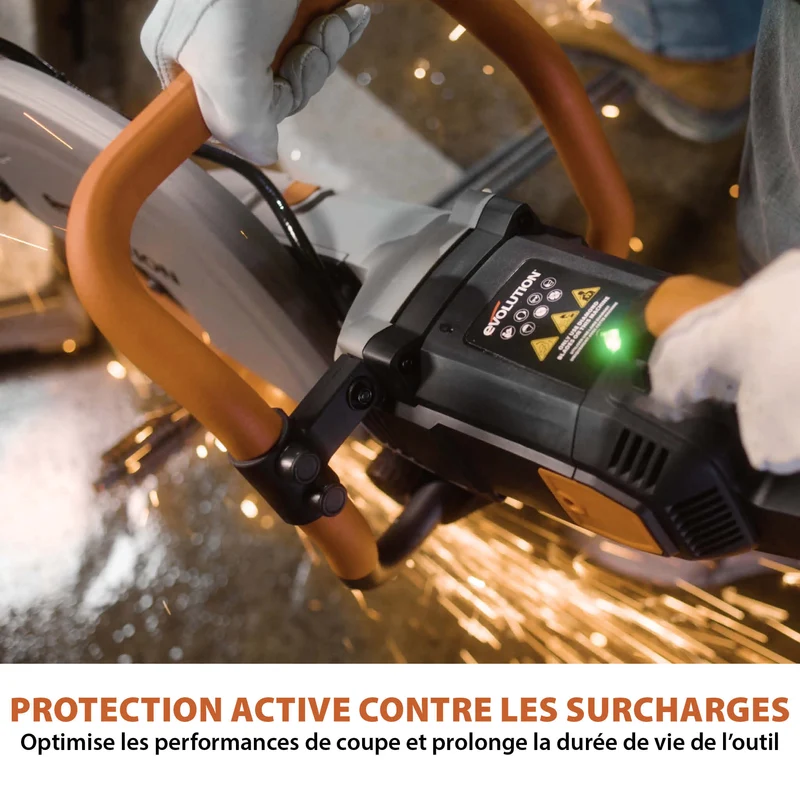 Pack Evolution : Scie à béton électrique 350mm Evolution R350DCT avec lame diamant premium + pompe à eau 15L manuelle