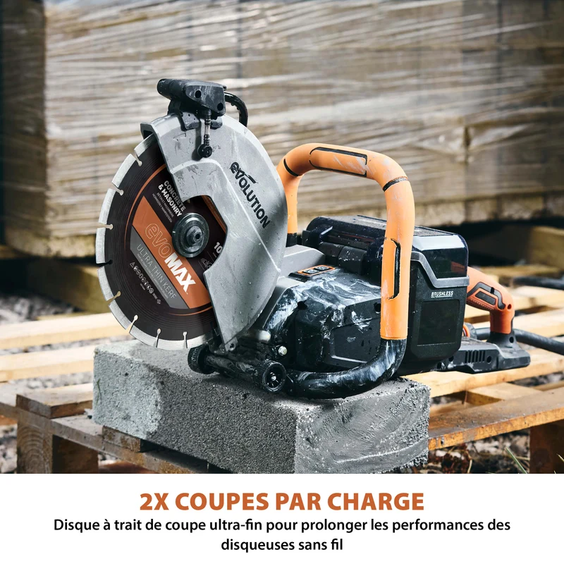 Disque diamant EVOMAX 260 mm à trait de coupe ultra-fin