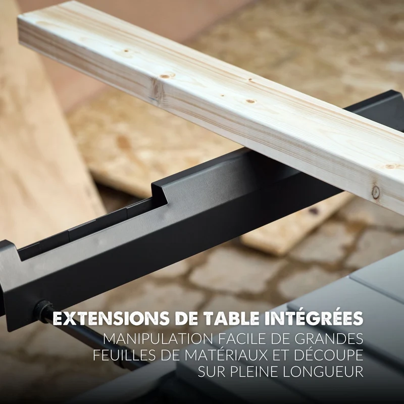 Pack Evolution : Scie sur table Evolution R255TBL+ 255mm 1800W avec lame multi-matériaux TCT + lame expert bois supplémentaire