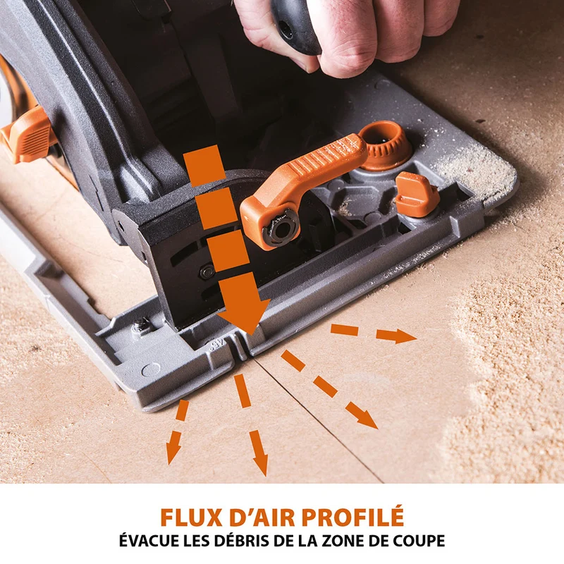 Scie circulaire 185mm Evolution R185CCSX+ avec lame multi-matériaux TCT et sac de transport