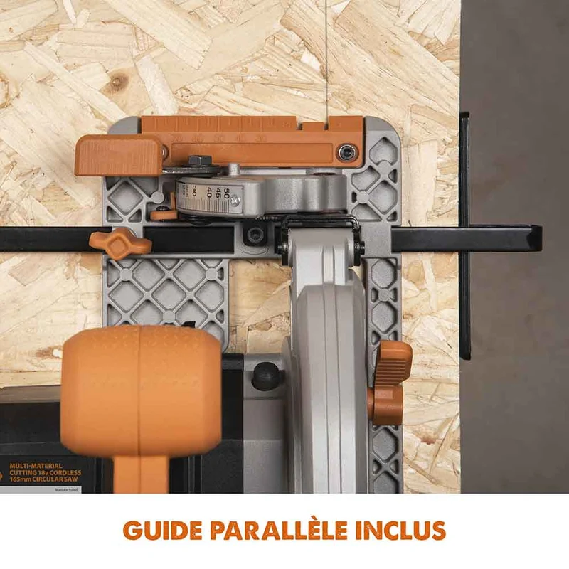 Scie circulaire sans fil 165mm Evolution R165CCS-Li avec Lame multi-matériaux TCT avec batterie 4Ah et chargeur