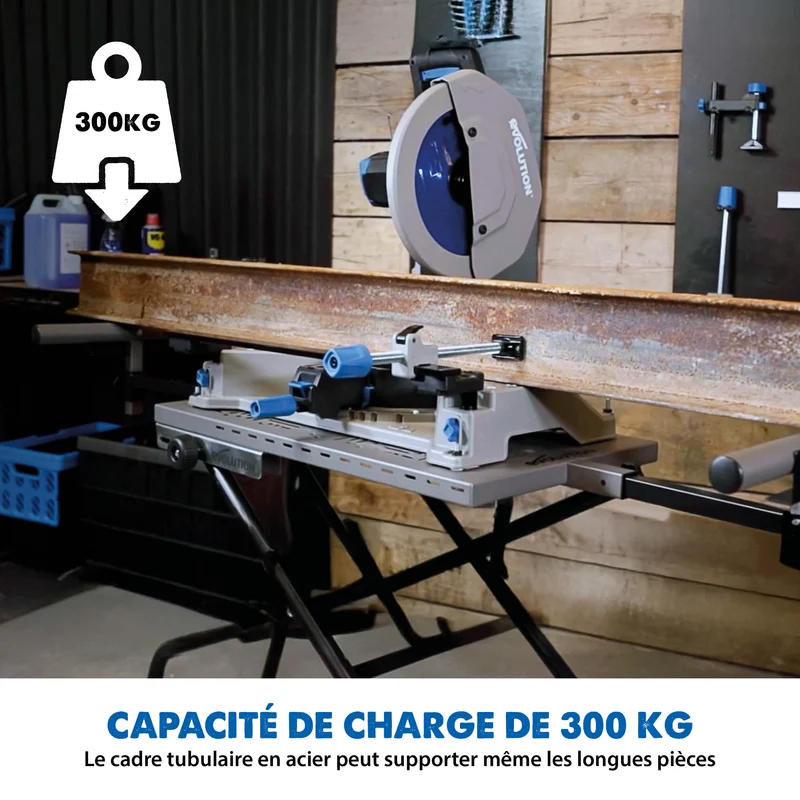 Evolution MCSSTAND Support à roues pour les tronçonneuses à métaux avec la technologie PowerLift