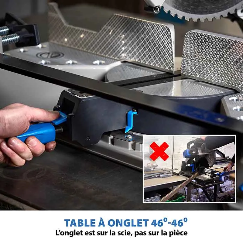 Pack Evolution : Scie à onglet 355mm Evolution S355MCS + Support mobile pliable tout-terrain à vérin