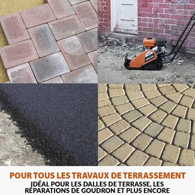 Pack Evolution : Plaque vibrante à essence Evolution H320-P + patin de pavage