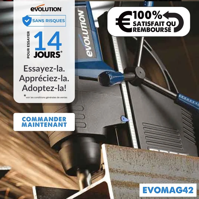 Pack Evolution : Perceuse magnétique industrielle EVO42MAG avec kit de fraises à carotter