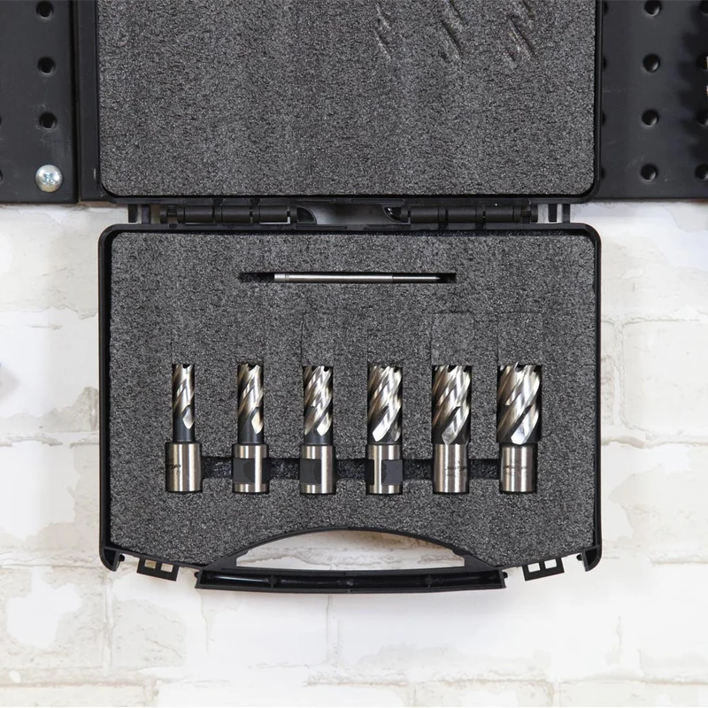Kit de 6 fraises à carotter courtes Evolution pour Perceuse magnétique (profondeur maximale 25 mm)