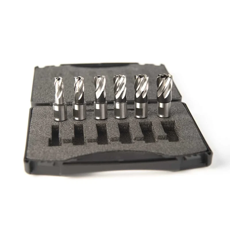Kit de 6 fraises à carotter courtes Evolution pour Perceuse magnétique (profondeur maximale 25 mm)