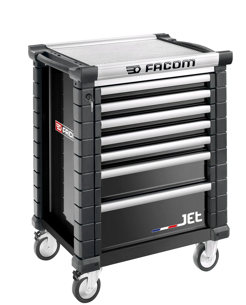 [JET.7NM3APF] Servante 7 tiroirs, L 569 x h 421 mm, 3 modules par tiroir, plateau 0,28m²