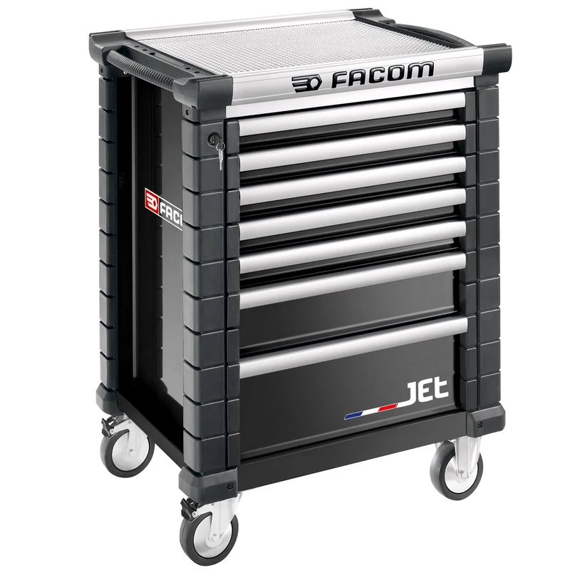 [JET.7NM3APF] Servante 7 tiroirs, L 569 x h 421 mm, 3 modules par tiroir, plateau 0,28m²