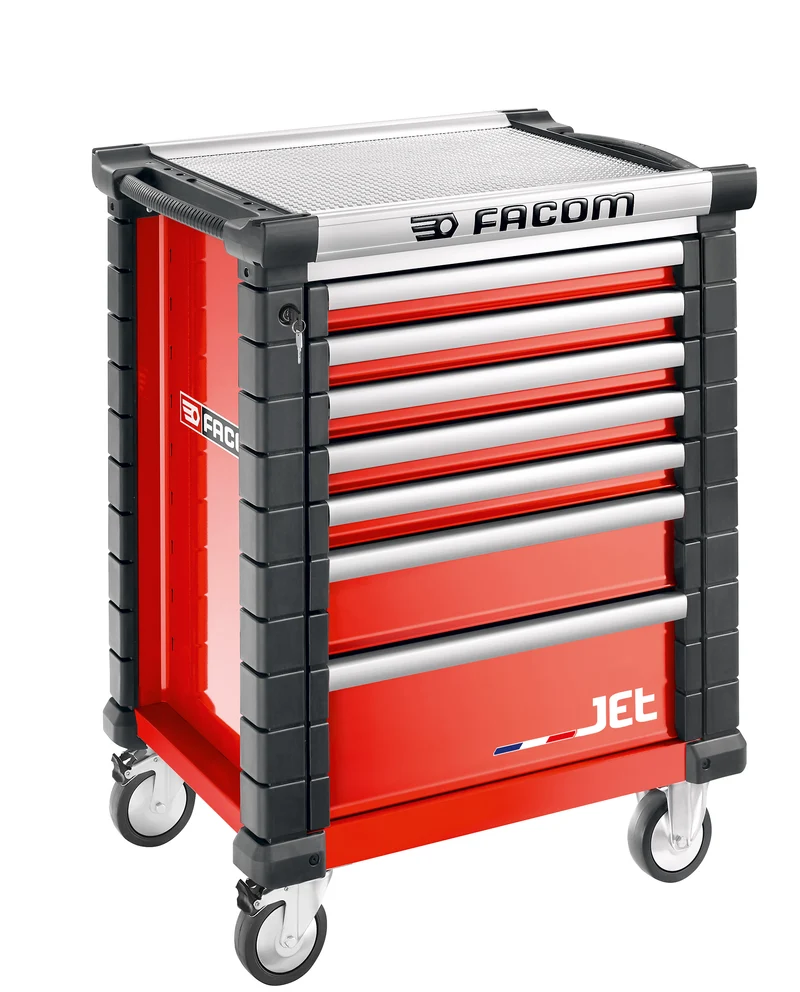 [JET.7M3APF] Servante 7 tiroirs, L 569 x h 421 mm, 3 modules par tiroir, plateau 0,28m²