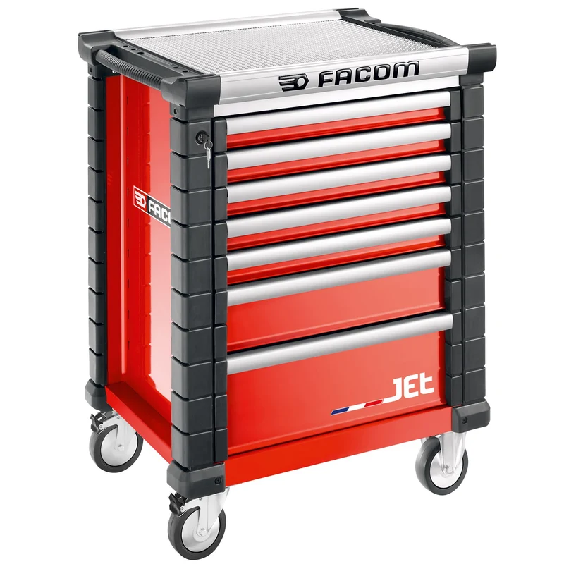 [JET.7M3APF] Servante 7 tiroirs, L 569 x h 421 mm, 3 modules par tiroir, plateau 0,28m²