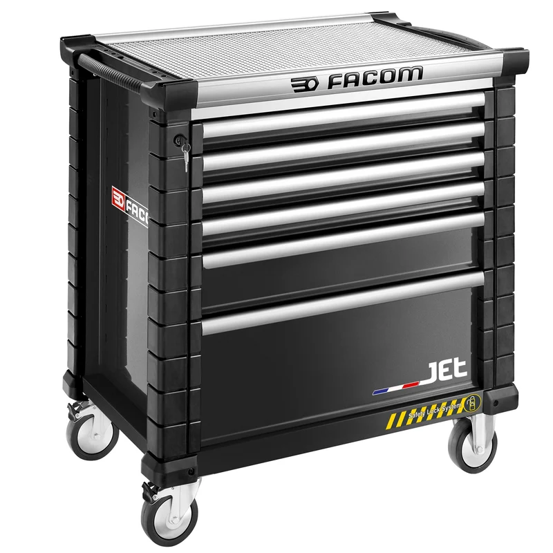 [JET.6NM4ASPF] Servante 6 tiroirs, L 759 x H 421 mm, 4 modules par tiroir, gamme Safety