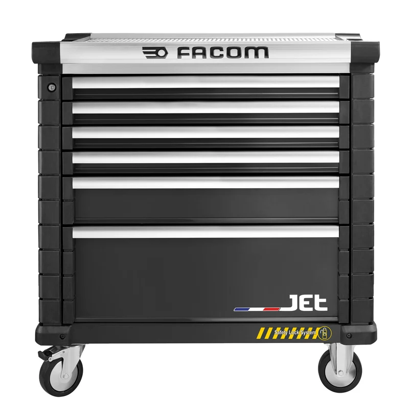 [JET.6NM4ASPF] Servante 6 tiroirs, L 759 x H 421 mm, 4 modules par tiroir, gamme Safety