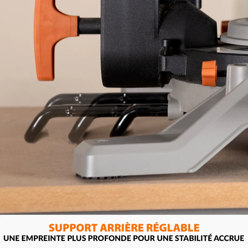 Scie à onglet avec table 210mm Evolution R210MTS-G2 210mm avec Lame multi-matériaux TCT
