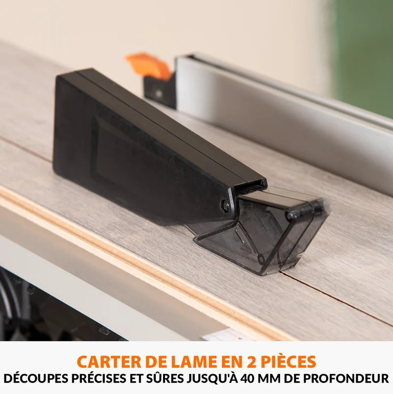 Scie à onglet avec table 210mm Evolution R210MTS-G2 210mm avec Lame multi-matériaux TCT