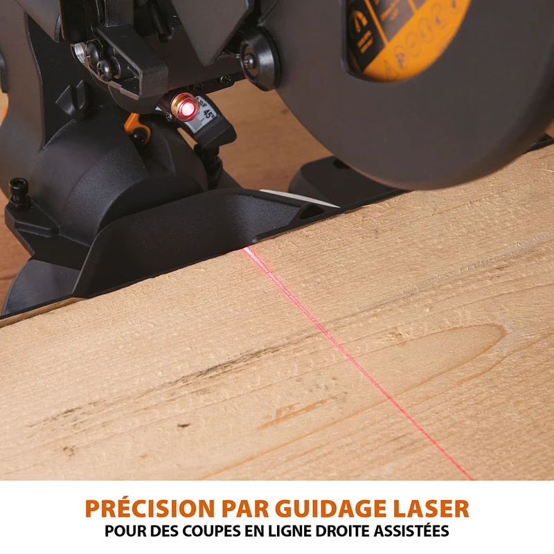 Pack Evolution : Scie à onglet électrique 210mm R210SMS-300+ avec Lame multi-matériaux TCT + Support