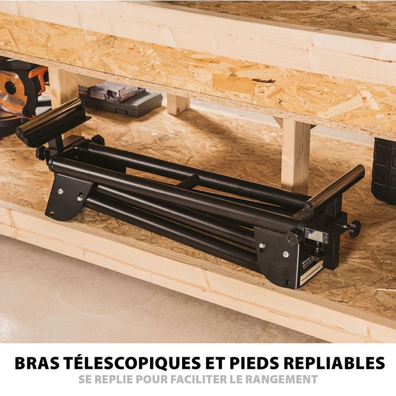 Pack Evolution : Scie à onglet électrique 210mm R210SMS-300+ avec Lame multi-matériaux TCT + Support