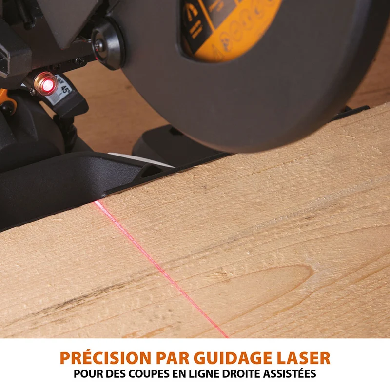 Pack Evolution : Scie à onglet électrique 210mm R210SMS+ avec lame multi-matériaux TCT + Support
