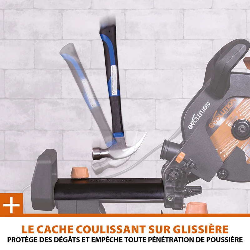 Pack Evolution : Scie à onglet électrique 210mm R210SMS+ avec lame multi-matériaux TCT + Support