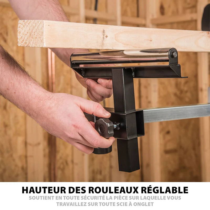 Pack Evolution : Scie à onglet électrique double biseau R255SMS-DB+ avec lame multi-matériaux TCT de 255mm + Support