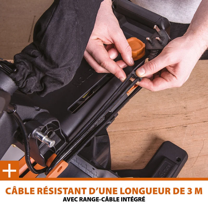 Pack Evolution : Scie à onglet électrique 255mm R255SMS+ avec lame multi-matériaux TCT + Support pour scie à onglet